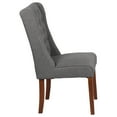 thumbnail image 6 of BizChair 2 Pack Gray Fabric Tufted Parsons Chair with Side Panel Detail, 6 of 8