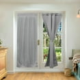 thumbnail image 3 of MesaSe 2 Pcs Rideaux de Porte Polyester Occultants Rideaux de Fenêtre avec Embrasse Gris Foncé Draperies de Porte Assombrissantes 25x72 Pouces, 3 of 4