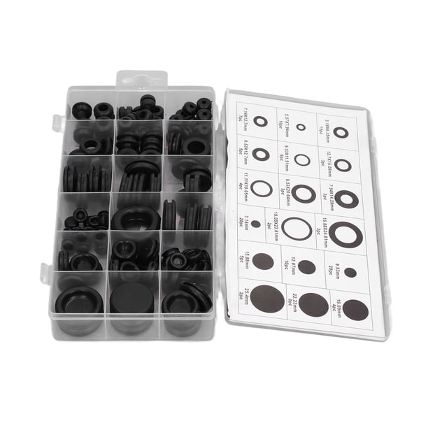 Kit de ojales de sellado, surtido de 125 piezas, juego de juntas de anillo de ojal de goma, el mejor en su clase