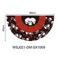 thumbnail image 2 of 2pcs Halloween Bunting Flag 3 Stripe Half Fan Flag Bunting Banner Trick or Treat Halloween Party Decoration Outside Porch Garden Outdoor Yard Indoor Home, 2 of 4