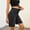 Black, variant on jjayotai Plus Size Jean Shorts for Women High Waisted Stretchy Pull on Denim Shorts Knee Length Jorts with Pockets