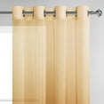 thumbnail image 5 of DWCN Ombre Sheer Curtains - Faux Linen Gradient Grommet Top Semi Voile Drapes for Bedroom and Living Room, Set of 2 Window Curtain Panels, 52 x 96 Inches Long, Olive Green, 5 of 8