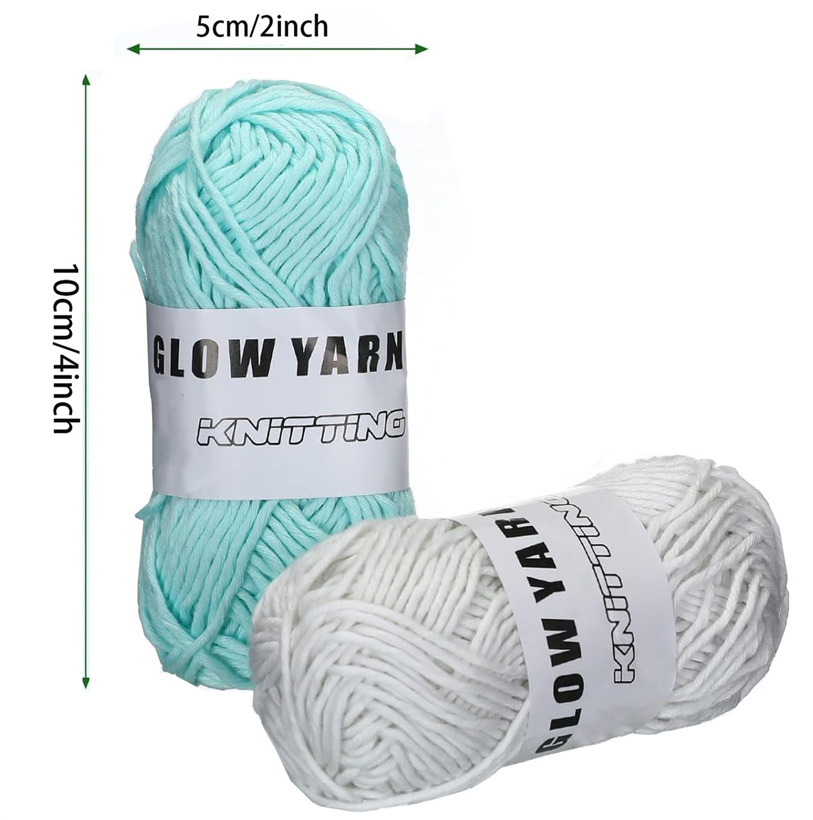 5 Rolls Glow in The Dark Yarn Set for Crocheting and Knitting, Happon Luminous Knitting Crochet Yarn for Crocheting,Knitting & Crochet Thread for DIY Crafts, Christmas,49 Yards Per Roll