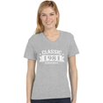 thumbnail image 1 of 40th Birthday Gift Shirt 1981 Classic Edition V-Neck Fitted Women T-Shirt XX-Large Gray, 1 of 5