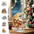 thumbnail image 2 of PEIBang Christmas Desktop Decoration,Acrylic Snowy House Tabletop Decoration,2D Flat Desktop Statue for Home Bedroom Living Room Office Table Decor, 2 of 6