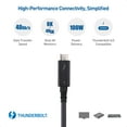 thumbnail image 3 of Cable Matters [Intel Certified] Braided 40Gbps Active Thunderbolt 4 Cable 6.6 ft with 100W Charging Power Delivery and 8K Video - Fully Compatible with Thunderbolt 3 USB 4 / USB4 and USB C Port, 3 of 7