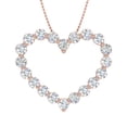 thumbnail image 2 of 1 Carat Diamond Heart Pendant Necklace in 14K Rose Gold (Silver Chain Included) (I1-I2 Clarity), 2 of 4