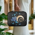 thumbnail image 4 of FKELYI PU Leather Bible Cover with Handle Book Cover Blue Butterfly Dreamcatcher Moon Print Zippered Church Bible Bag for Prayer Christian Bag Book Carrier Organizer Holder, 4 of 6