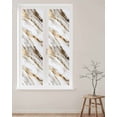 thumbnail image 4 of Abstract Art Window Privacy Film Marble Texture White Gold Crack Stone Minimalism Decorative Glass Window Film UV Blocking Static Cling Non-Adhesive Sticker Covering for Home Door 23.6 x 78.7 inches, 4 of 8