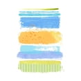 thumbnail image 2 of Nicoll, Suzanne 12x14 White Modern Wood Framed Museum Art Print Titled - Beach Stripes No. 1, 2 of 4