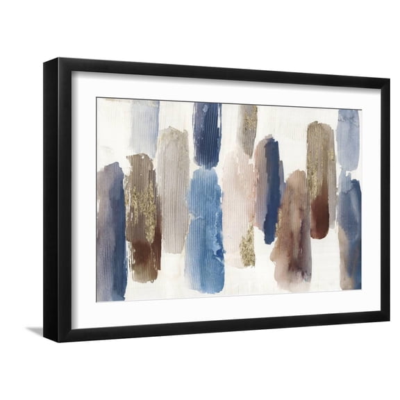 Art.com Blue Harmony Shapes Art Print by Tom Reeves, Black Frame Wall Art, 23" x 17"