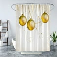 thumbnail image 2 of Christmas Ball Shower Curtain Golden Xmas Balls Ribbon Snowflake Fantasy Merry Christmas Winter Holiday Dreamy Xmas Ball Decor Fabric Bath Curtain with Hook, 2 of 4