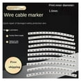 thumbnail image 2 of 1000PCS Plastic heat shrink tubing cable marker label Wire Number 0 to 9 1-50mm white cable markers insulation shrink ratio 2:1, 2 of 6