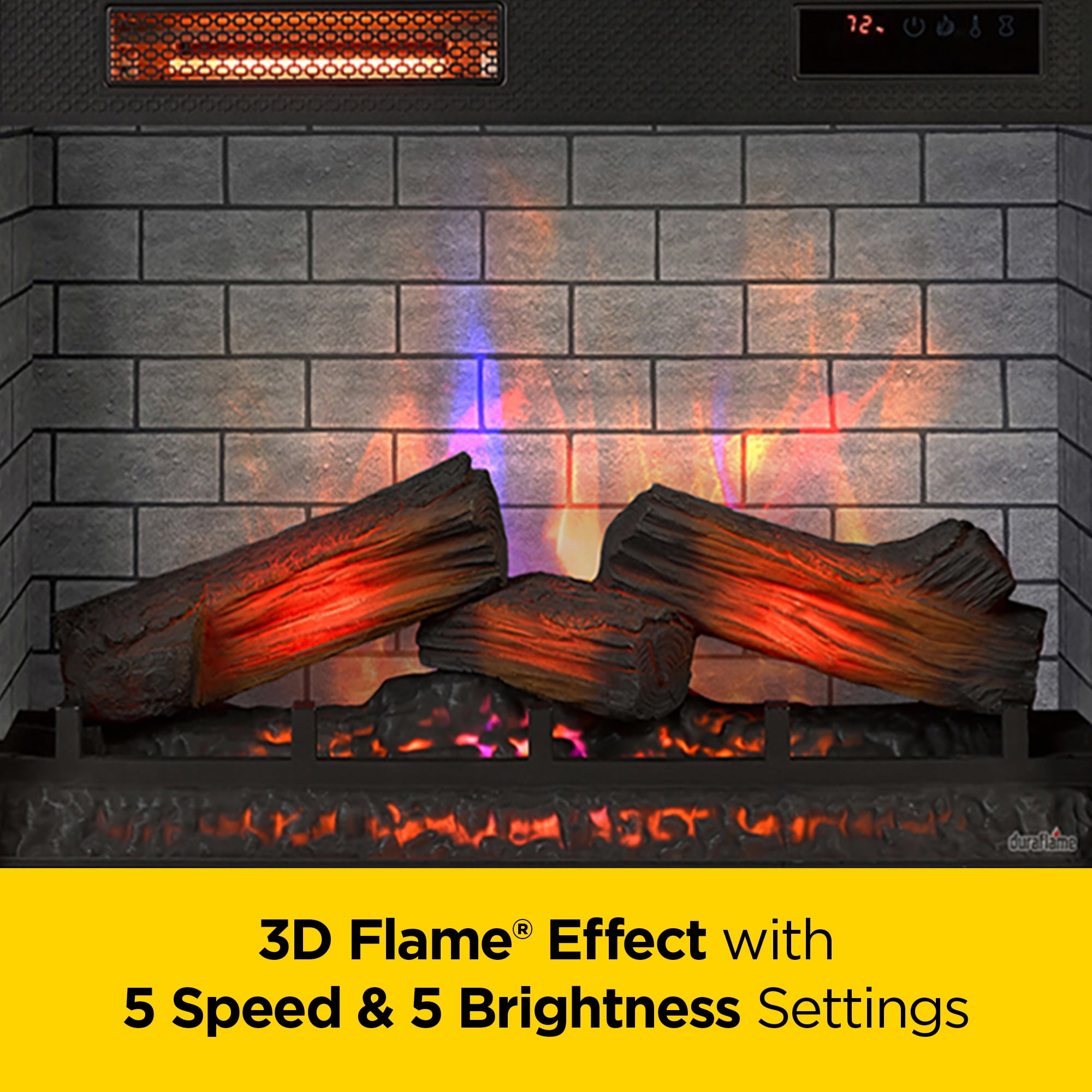 duraflame® Electric Fireplace Wall Mantel with Infrared Heater and Remote Control, Waverly Oak