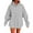A-Silver, variant on Hoodies For Women Solid Color Drop Shoulder Hoodie Baggy Long Sleeve Oversized Drawstring Sweatshirt With Pockets