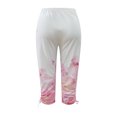 thumbnail image 7 of Feimerou Capri Leggings for Women 2025 Summer Casual Drawstring Capris Pants Cute Printed Soft Strech Beach Cropped Pants, 7 of 7