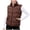 Coffee, variant on Elegant Stand Collar Sleeveless Thermal Jackets for Women Casual Fall and Winter Thermal Puffer Vests with Pockets,Red,L2