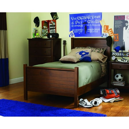 your zone zzz place to be twin bed, walnut