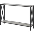 thumbnail image 2 of Pemberly Row Transitional Console Table in Faux Birch Gray Wood Finish, 2 of 6