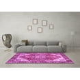 thumbnail image 3 of Ahgly Company Indoor Square Persian Purple Traditional Area Rugs, 5' Square, 3 of 4