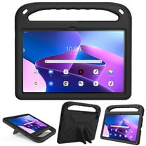 Allytech Lenovo Tab M10 Plus10.6" 3rd Generation Case Model TB-125F/TB-128F 2022 Released - Soft EVA Rubber Kids Friendly Shockproof Foldable Kickstand Handle Lightweight Case for Girls Boys - Black