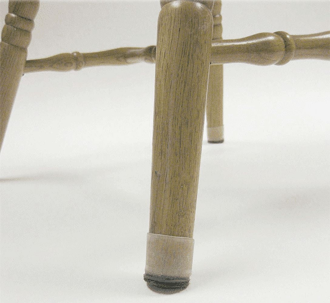 2 1/4" Round Clear Chair Leg Floor Protector w/Felt Bottom