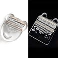 thumbnail image 3 of Youkk 17 Key Kalimba Acrylic Piano Transparent Keyboard Instrument Tuner Hammer Gig Bag Bear, 3 of 6