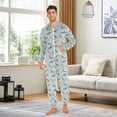 thumbnail image 3 of joogoo Sharks Vintage Unisex Adults Onesies Pajamas Jumpsuits L, 3 of 7