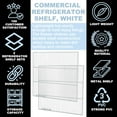 thumbnail image 4 of Set of 2 Commercial Freezer and Refrigerator Replacement Shelves (24.5" x 20.75") - Adjustable Utility Steel Wire Metal Shelf - Commercial Refrigerator Shelf, White, 4 of 7