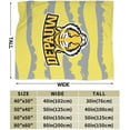 thumbnail image 3 of DePauw University Logo Fleece Blanket, Very Soft Microfiber Flannel Blanket for Couch Warm and Cozy for All Seasons, 3 of 6