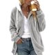 thumbnail image 3 of Akivide Chaquetas de forro polar para mujer, sudadera con capucha de gran tamaño, abrigos con cremallera para otoño e invierno, prendas de vestir cálidas para mujer, 3 of 5