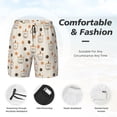 thumbnail image 3 of Daiia Milk Tea Mens Swim Trunks Swim Shorts Quick Dry Swim Shorts with Mesh Lining Pockets-3X-Large, 3 of 9