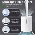 thumbnail image 6 of Toilet Brush with Ventilated Holder Set, Silicone Rubber Bristles Brush Head, Bathroom Toilet Bowl Scrubber Cleanner, Freestanding or Wall Mount Without Drilling, 6 of 11