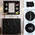 thumbnail image 7 of 36'' Black Stylish - Ample Space for Toiletries - Bathroom - Provide Unified Home Decoration, 7 of 7