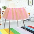 thumbnail image 4 of Tutu Skirt Dining Chair Cover for Baby Birthday Party Supplies Decor(Pink Gold), 4 of 8
