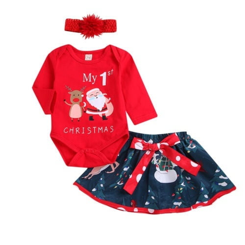 my first christmas newborn outfit girl