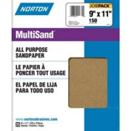 

1 PC-Norton 00356 150-Grit Multisand Aluminum Oxide Sandpaper 9 x11