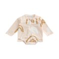 thumbnail image 2 of AMERTEER Maillots de Bain une Pièce pour Filles Manches Longues Imprimé Arc-en-Ciel Col Rond Fermeture Éclair, 2 of 9