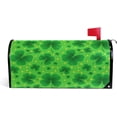 thumbnail image 1 of Happy Patrick''s Day Green Shamrock Magnetic Clover Mailbox Cover Mailbox Wrap Post Letter Box Cover Home Decorative for Standard Mailboxes, 1 of 5