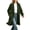 Army Green, variant on Wool Blend Long Coat for Women Open Front Notch Lapel Duster with Patch Pockets Fully Lined Fall Winter Overcoat
