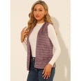 thumbnail image 4 of Unique Bargains Veste Sans Manches en Fausse Fourrure pour Femmes, Décontractée et Moelleuse, 4 of 6