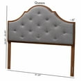 thumbnail image 5 of Baxton Studio Camila Gray Fabric and Walnut Brown Wood Queen Size Headboard, 5 of 10