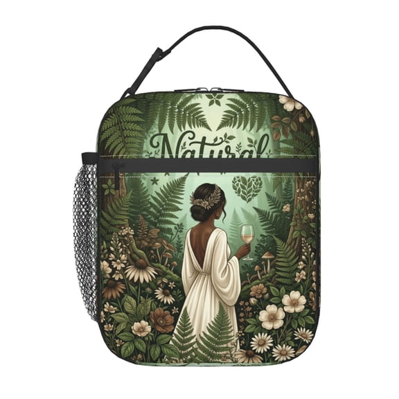 African American Lunch Bag Reusable Insulated Lunch Tote Bag Box, Leakproof Thermal Cooler Sack Food Handbags Case High Capacity For Travel Work Picnic