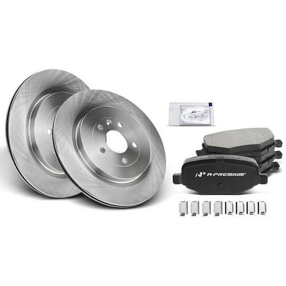 Rear Brake Pad and Rotor Kit 6 - Compatible with 2015 - 2018 Ford Explorer - Autopart Premium