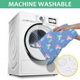 thumbnail image 6 of Blue Cartoon Unicorn Rainbow Cloud Pattern Square Tablecloth,Waterproof Square Table Cover,Wipeable Spillproof Washable Table Cover for Home Kitchen Party Decor 52"x52"(132x132cm), 6 of 6