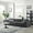 Black, variant on Modway Restore 3-Piece Sectional Sofa in Charcoal