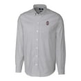 thumbnail image 2 of Men's Cutter & Buck Charcoal Southern Illinois Salukis Vault Big & Tall Oxford Stripe Long Sleeve Button-Down Shirt, 2 of 3
