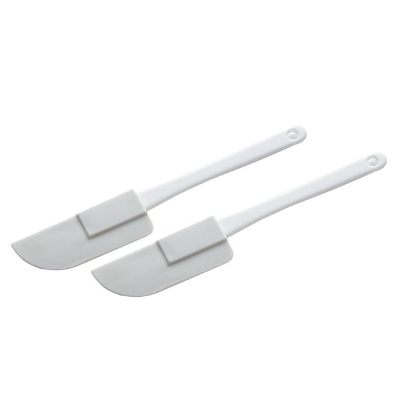 Chef Craft Select Plastic Mini Spatula, 6 inches in Length 2 Piece Set, White