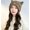 Khaki, variant on Women's Teen Girls Knitted Cat Kitty Cuffed Beanie Hat Winter Outdoor Stretchy Ski Skullies Caps