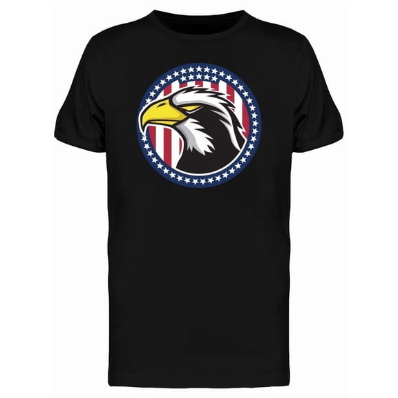 Bald Eagle Usa Flag T-Shirt Men -Image by Shutterstock, Male 3X-Large